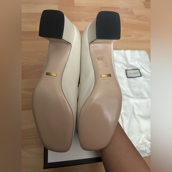 Authentic Gucci Malaga kid heels in mystic white - Picture 6 of 8